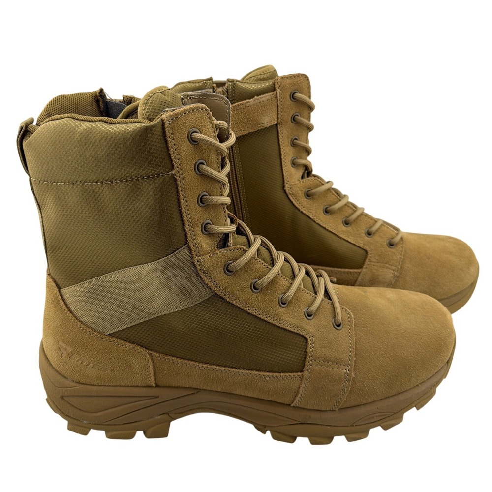 Bates Tactical Boots Mens 14 Brown‎ NIB Side Zip Suede E06511 Military Outdoor
